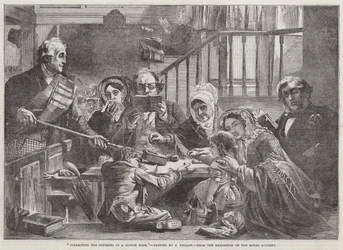 Het Verzamelen van de Offerande in een Schotse Kerk